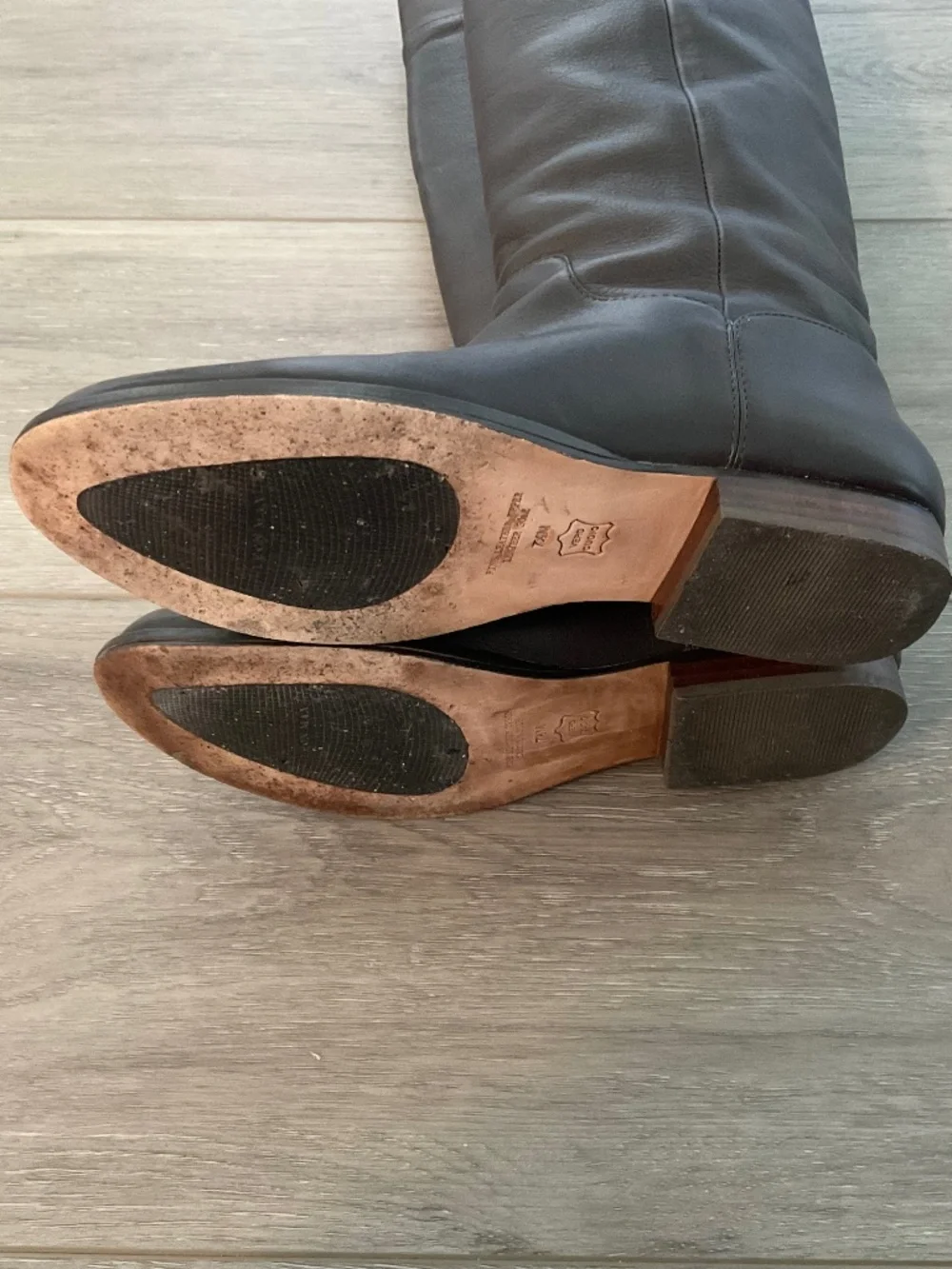 LEON MAX Gorden Tall Riding Boots in Brown Leather Size 7.5 EXCELLENT CONDITION
